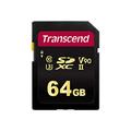 Transcend 64GB SDXC 700S Memory Card UHS- II, C10, U3, V90, 8K, Ultra HD, Up to 285/180 MB/s (Idea for DSLR cameras and advanced camcorders) TS64GSDC700S