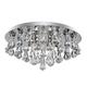 Searchlight 3308-8CC Hanna 8 Round Semi Flush Chandelier Light, Diamond Shape Crystals, Chrome