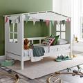 Treehouse Kids Bed, Happy Beds Mento White Childrens Bed - 3ft Single (90 x 190 cm) Frame Only