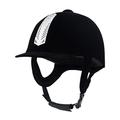 TentHome Riding Hat Velvet Equestrian Horse Riding Helmet Lightweight Black Kids Adults (56cm)