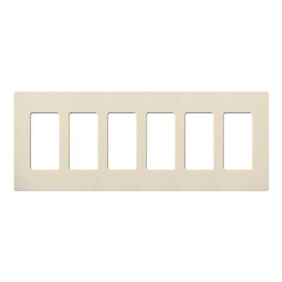 Lutron 51449 - CW-6-LA CLARO WALLPLATE 6 GNG LIGHT...