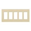 Lutron 51625 - CW-5-IV CLARO WALLPLATE 5 GNG IVORY Wall Plates