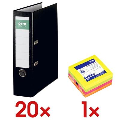 OTTO Office 20x Ordner »Exclusive I« inkl. 1x Haftnotizwürfel schwarz, 8x32x28.5 cm Image