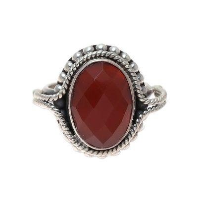 Carnelian cocktail ring, 'Sun Afire'