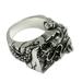 Men's sterling silver ring, 'Ancient Dragon'