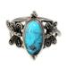 Dragonfly Sky,'Magnesite and Sterling Silver Cocktail Ring'