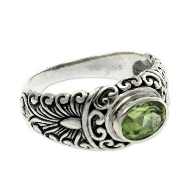 'Bali Heritage' - Peridot and Sterling Silver Ring