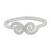 'Spiral Motif Sterling Silver Mid-Finger Ring from Thailand'