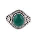 Green Ecstasy,'Handmade Green Onyx 925 Sterling Silver Cocktail Ring'