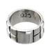 'Building Blocks' - Men's Fair Trade Sterling Silver Band Ring from Indo