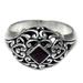 Garnet dome ring, 'Treasured Heart'