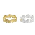 Gold vermeil and silver stacking rings, 'Romantic Elephants' (pair)