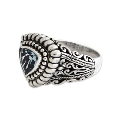 'Sea Goddess' - Blue Topaz and Silver Cocktail Ring