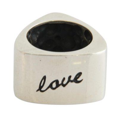 Hope' - Inspirational Sterling Silver Band Ring
