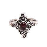 Daydream Temple,'Handcrafted Garnet Cocktail Ring from Bali'