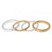 'Thai Spark' (set of 4) - Gold Vermeil Gemstone Stacking Rings