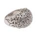 'Cloud Bubble' - Artisan Jewelry Sterling Silver Domed Ring