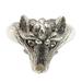 Men's sterling silver ring, 'Fierce Fox'