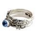 'Tree Frog' (set of 3) - Blue Topaz and Sterling Silver Stacking Rings