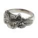 Men's sterling silver ring, 'Feisty Ocelot'