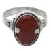 'Dragon Eye' - Men's Unique Sterling Silver and Carnelian Ring