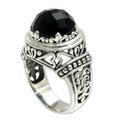 Onyx cocktail ring, 'Midnight Queen'