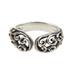 Sterling silver wrap ring, 'Jasmine Vine'