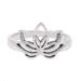 Graceful Lotus,'Sterling Silver Lotus Flower Cocktail Ring from India'