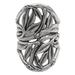 Bamboo Shield,'Hand Crafted Sterling Silver Openwork Ring from Indonesia'