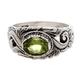 'Feminine Charm' - Sterling Silver and Peridot Ring