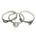 Cultured pearl stacking rings, 'Tree Frog' (set of 3)