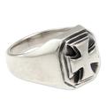 'Maltese Cross' - Men's Handcrafted Sterling Silver Signet Ring