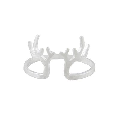 Antler Charm,'Satin Finish Sterling Silver Antler Ring from Thailand'