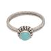 Touch of Simplicity,'Composite Turquoise and Sterling Silver Single Stone Ring'
