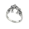 Mommy and Me,'Sterling Silver and Faceted Marcasite Elephant Cocktail Ring'