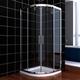 ELEGANT 800 x 800 mm Quadrant Shower Cubicle Enclosure 6mm Glass Sliding Door with Stone Tray + Waste