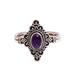 Daydream Temple,'Handcrafted Amethyst Cocktail Ring from Bali'