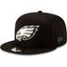 Men's New Era Black Philadelphia Eagles Basic 9FIFTY Adjustable Snapback Hat