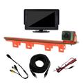 Dolphin Automotive Brake Light Reversing Rear View Camera Kit with 4.3 Inch Dash Board Monitor For VW Transporter T5 / T6 Van With Double Doors