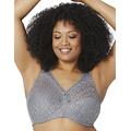 Glamorise Women's Full Figure MagicLift Comfort Bra with Posture Back #1064 Full Cup Full Coverage Bra, Grey (Gray Heather 021), 50DD (Manufacturer Size:50DD)