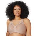 Glamorise Women's Full Figure MagicLift Wirefree Minimizer Support Bra #1003 Full Cup Full Coverage Bra, Beige (Café 211), 36E (Manufacturer Size:36E)