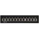 Goobay 69307 CAT 6 Patch Panel 12 Port / RJ45 Buchsen Netzwerkstecker / 250 MHz LAN Patchfeld / 1 HE Verteilerfeld / Mini Desktop Patchpanel Wandmontage / Schwarz