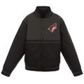 Youth JH Design Black Arizona Coyotes Poly-Twill Full-Snap Jacket