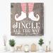 The Holiday Aisle® Jingle all the Way by Olivia Rose - Wrapped Canvas Graphic Art Print Canvas in Brown/Green/Red | 20 H x 20 W x 1.5 D in | Wayfair