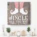 The Holiday Aisle® Jingle all the Way by Olivia Rose - Wrapped Canvas Graphic Art Print Canvas in Brown/Green/Red | 12 H x 12 W x 1.5 D in | Wayfair