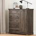 South Shore Avilla 5 Drawer Combo Dresser Wood in Brown | 48.75 H x 47 W x 19.5 D in | Wayfair 11903