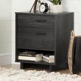 South Shore Fynn 1 Drawer Nightstand, Metal in Gray | 24.75 H x 22.25 W x 16.5 D in | Wayfair 10553