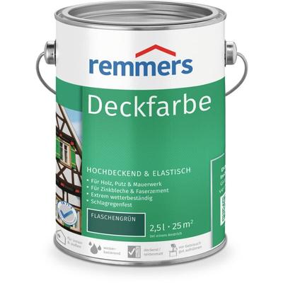 Remmers - Deckfarbe flaschengrün, 2,5 Liter, Deckfarbe für innen und außen, Wetterschutzfarbe viele Image