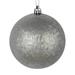 Vickerman 530764 - 4" Pewter Brushed Ball Christmas Tree Ornament (6 pack) (N189187D)