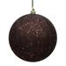 Vickerman 572757 - 4.75" Chocolate Sequin Ball Christmas Tree Ornament (4 pack) (N591275DQ)